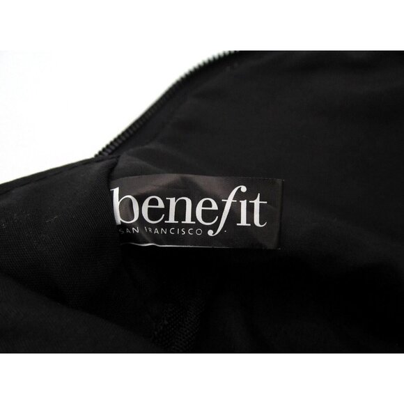 Lancome Paris Tote Bag & Benefit SF Makeup Zip Pouch Pink Purple Lined 18x14" - Picture 10 of 16